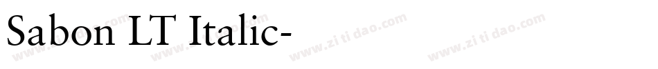 Sabon LT Italic字体转换